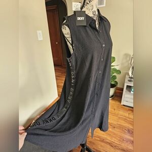 NWT  Black DKNY shift dress.  Size Medium.